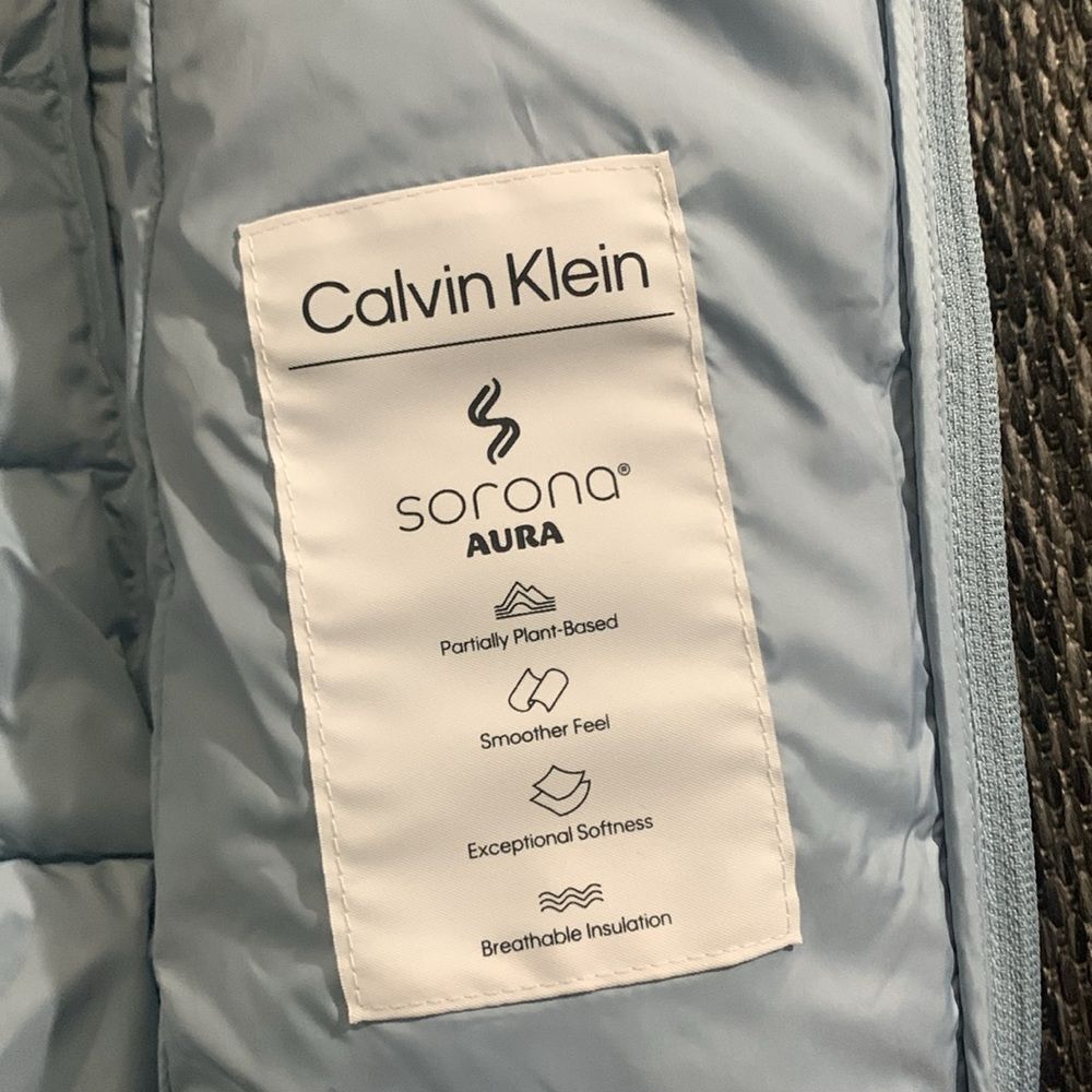 Calvin Klein NEW Light Blue Full Zip Sorona Aura Puffer Vest - Picture 4 of 6